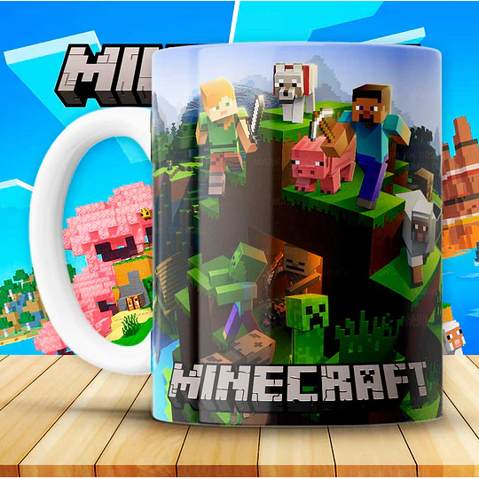15 Plantillas de Diseño Tazas Minecraft Archivos PNG