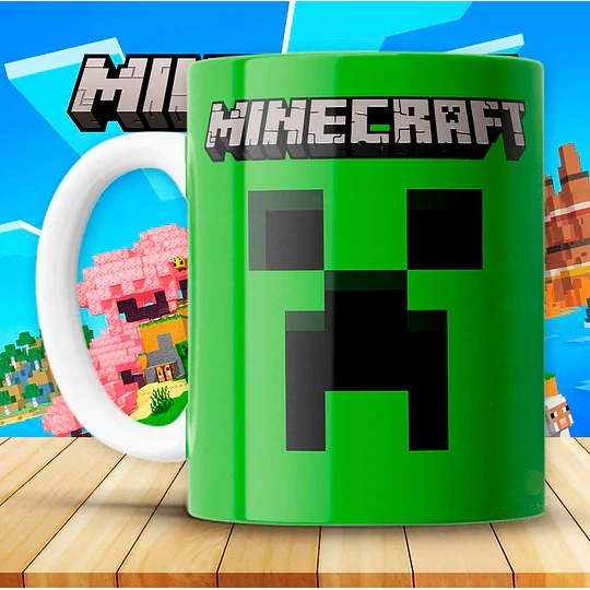 15 Plantillas de Diseño Tazas Minecraft Archivos PNG