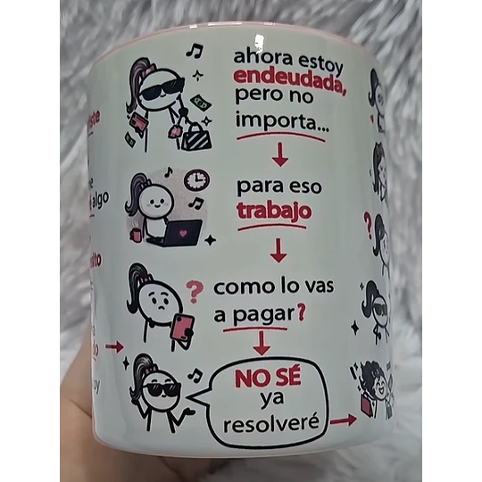 Diseños Tazas Plantilla Taza estaba triste pero me compré algo Flork, Deformitos Sublimacion Png 