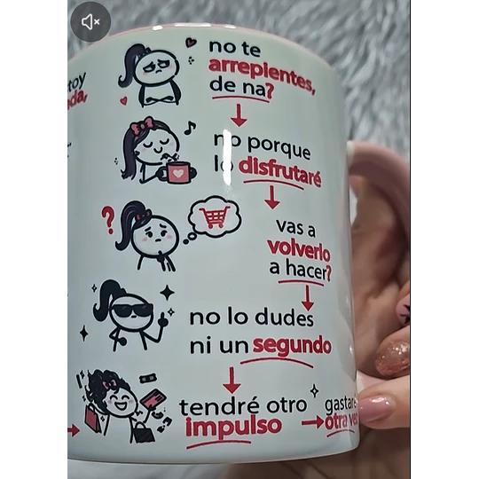 Diseños Tazas Plantilla Taza estaba triste pero me compré algo Flork, Deformitos Sublimacion Png 