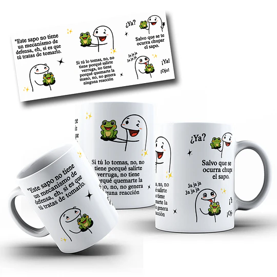 Diseños Tazas Plantillas Este sapo no tiene un mecanismo de defensa eh si es Flork meme Chile Humor Deformitos Sublimacion Png 