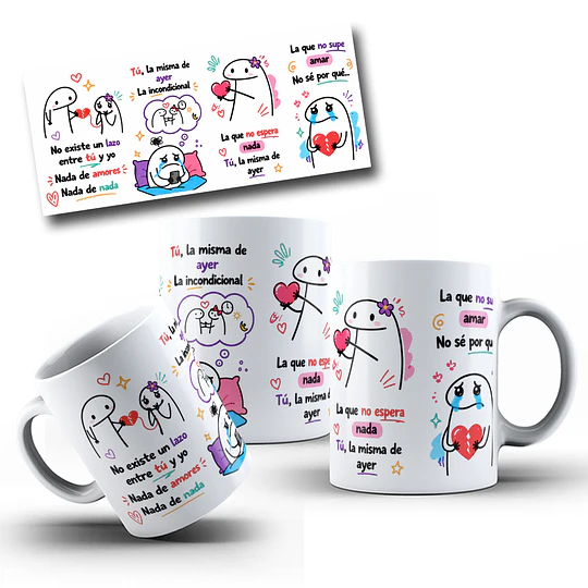 Diseños Tazas Plantillas No existe un lazo entre tú y yo nada de amores Luis Miguel lá incondicional Flork meme Chile Humor Deformitos Sublimacion Png 