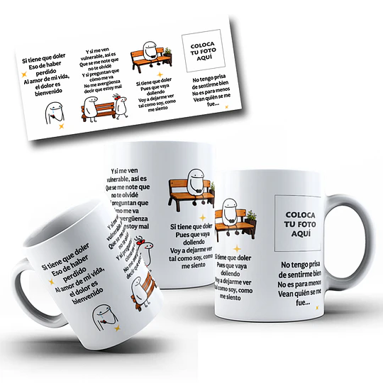 Diseños Plantilla Tazas Si tiene que doler eso de haber perdido al amor de mi vida carlos Rivera parati Flork Deformitos Sublimacion Png