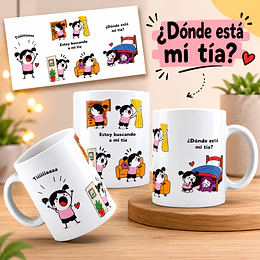 Diseños Tazas Plantillas Flork Deformitos tíiiiiiaaaaa, ¿dónde está mi tía?, estoy buscando a mi tía Sublimacion Png 