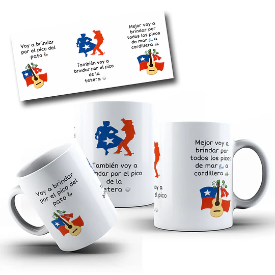 Diseños Tazas Plantillas Voy a brindar por el pico del pato  Sublimacion Png