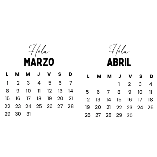 Plantillas de Diseño Calendarios Virales 2027 Archivos PNG y PDF