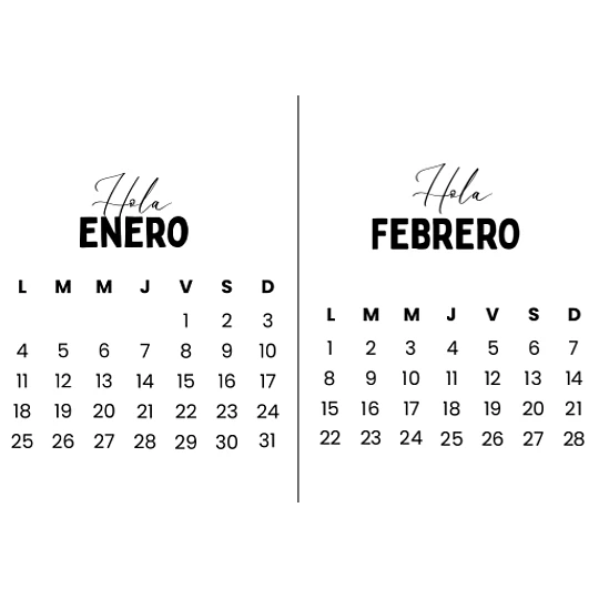 Plantillas de Diseño Calendarios Virales 2027 Archivos PNG y PDF