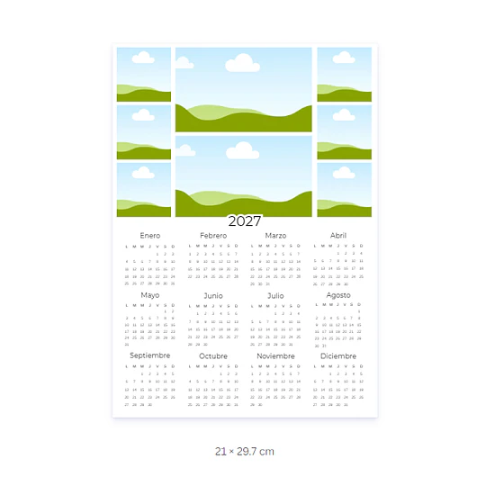 Plantillas de Diseño Calendarios A4 Archivo Editable Canva