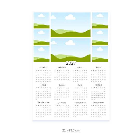 Plantillas de Diseño Calendarios A4 Archivo Editable Canva
