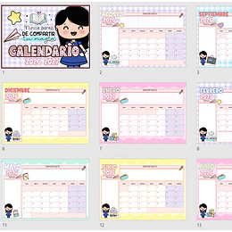 Plantillas de Diseño Calendario Tec. en Párvulos 2027 Archivo Power Point y PDF