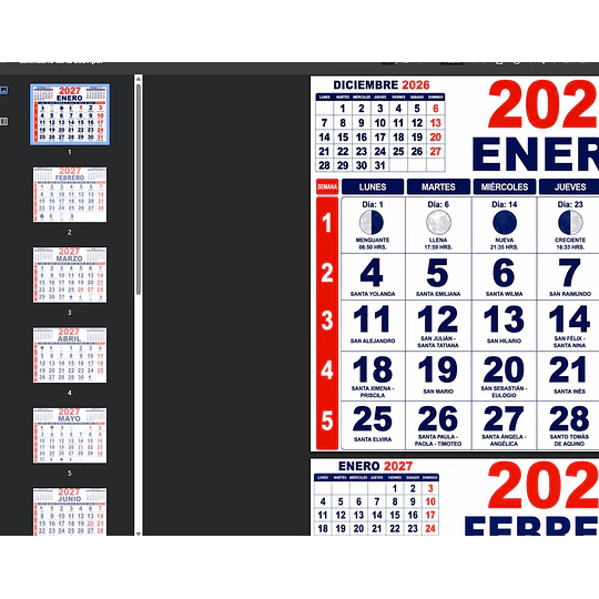 Plantillas de Diseño Pack Calendarios 2027 PDF Archivos PDF