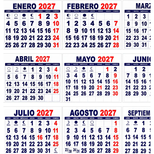 Plantillas de Diseño Pack Calendarios 2027 PDF Archivos PDF