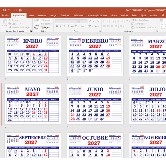Plantillas de Diseño Pack Calendarios 2027 Archivos Power Point