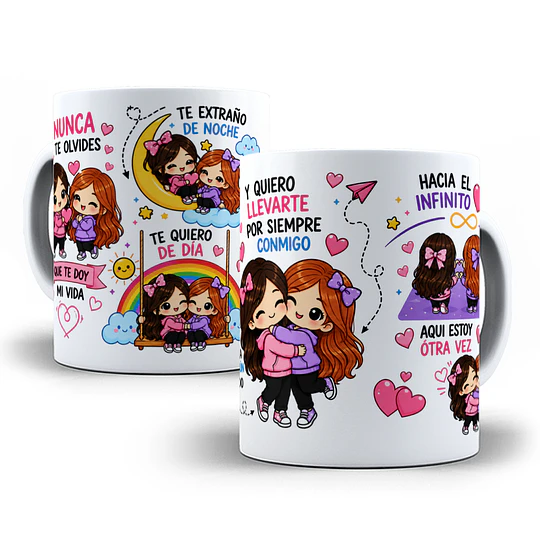 Diseños Tazas Plantilla Taza Nunca te olvides que te doy mi vida...Nunca lo olvides de Airbag - Garotas Sublimacion Png
