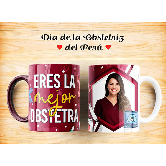 8 Plantillas de Diseño Tazas Obstetra Archivos Photoshop