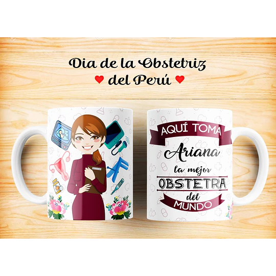 8 Plantillas de Diseño Tazas Obstetra Archivos Photoshop