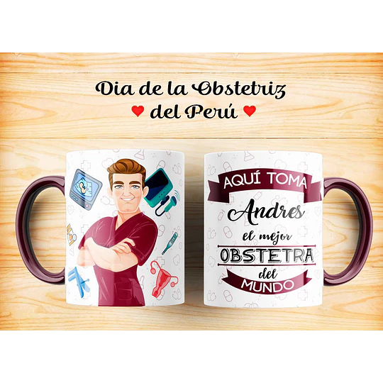 8 Plantillas de Diseño Tazas Obstetra Archivos Photoshop