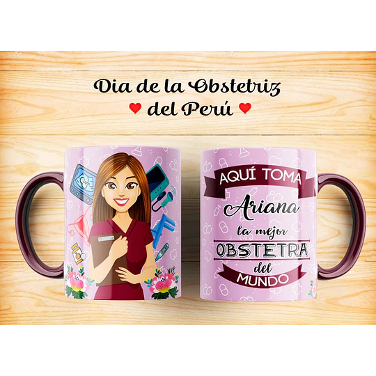 8 Plantillas de Diseño Tazas Obstetra Archivos Photoshop