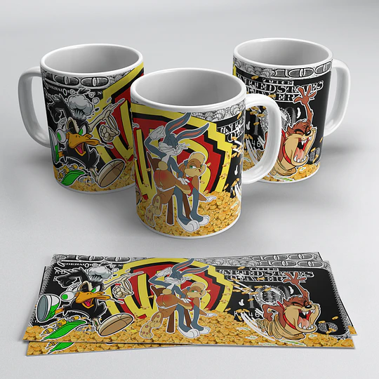 15 Plantillas de Diseño Tazas Billetes Caricaturas Archivos JPG