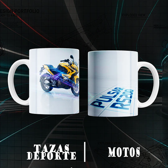 10 Plantillas de Diseño Tazas Moto Archivos PNG