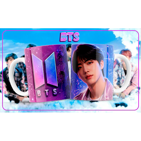 7 Plantillas de Diseño Tazas BTS Archivos PNG