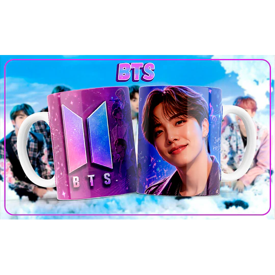 7 Plantillas de Diseño Tazas BTS Archivos PNG