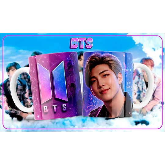 7 Plantillas de Diseño Tazas BTS Archivos PNG