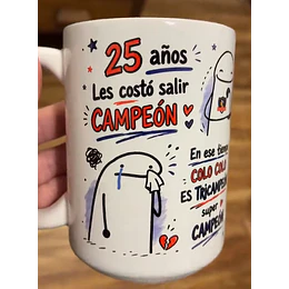 Diseños Tazas Plantillas Colo colo 25 Años les costó salir canpeón Flork meme Viral Deformitos Sublimacion Png