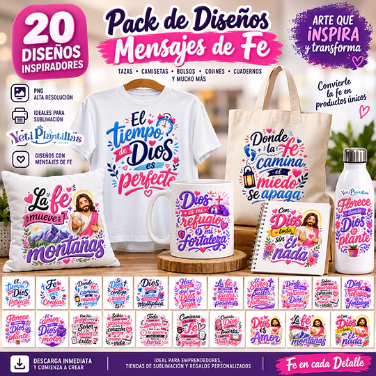 20 Plantillas de Diseño Stickers Religiosos Archivos PNG