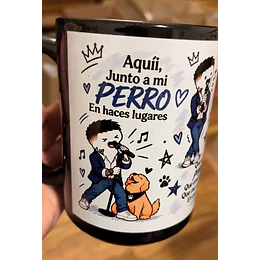Diseños Plantilla Tazas Aquíí junto a mi perro en haces lugares Meme Chile Flork Deformitos Sublimacion Png 