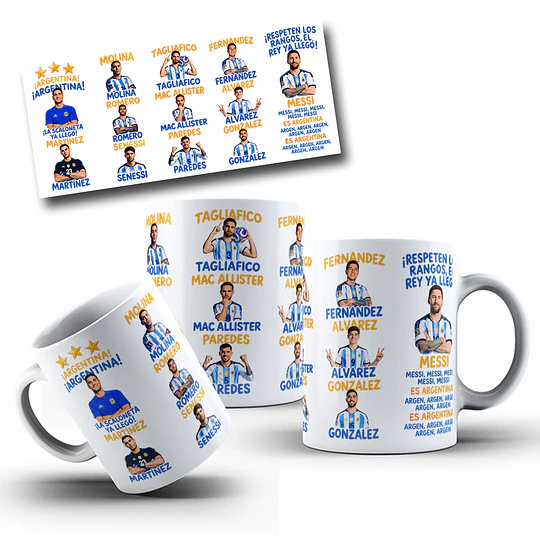 Diseños Tazas Plantillas ¡argentina!, ¡argentina!, ¡la scaloneta ya llegó!, martínez, Selecion Sublimacion Png
