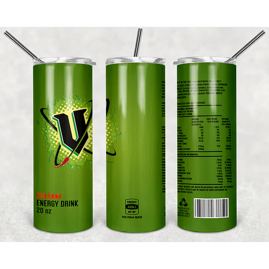 Plantillas de Diseño Tumbler Bebidas Energéticas Archivos PNG