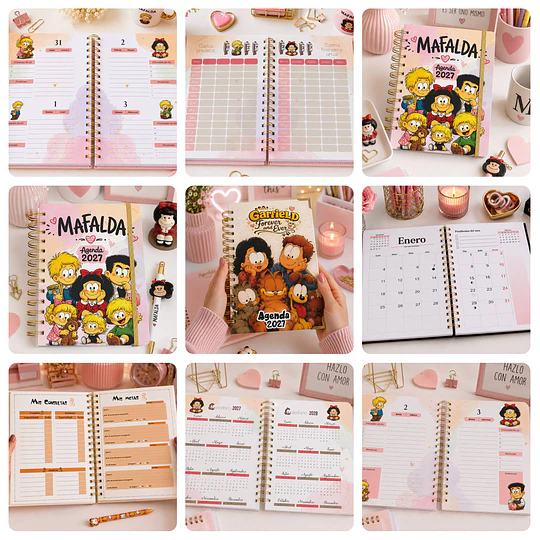 Mega Pack Agendas Planes 2027 Completo + Actualizaciones Archivos Png y Pdf