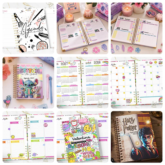 Mega Pack Agendas Planes 2027 Completo + Actualizaciones Archivos Png y Pdf
