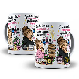 Diseños Plantilla Tazas Cuídalos mi dios dónde yo no pueda verlos apártalos del mal protégelos en silencio Sublimacion Png