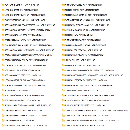 Mega Pack Agendas Planes 2027 Completo + Actualizaciones Archivos Png y Pdf