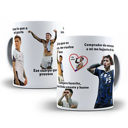 Diseños Plantilla Tazas Enzo Fernandez seleccion Argentina Sublimacion Png