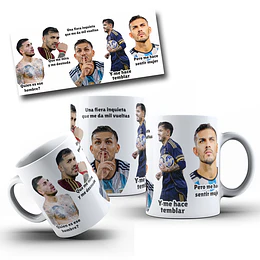 Diseños Plantilla Tazas Leandro paredes seleccion argentina Sublimacion Png
