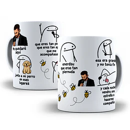 Diseños Plantilla Tazas Me quedaré aqui junto a mi perro en esses lugares meme Sublimacion Png