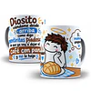 Diseños Plantilla Tazas Diosito viéndome desde arriba como digo mentiritas piadosas de que ya voy a dejar el café con pan Flork meme Deformito Sublimacion Png