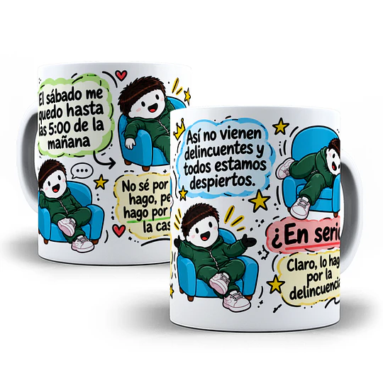 Diseños Plantilla Tazas El sábado me quedo hasta las 5 de la mañana meme chile Flork meme Deformito Sublimacion Png