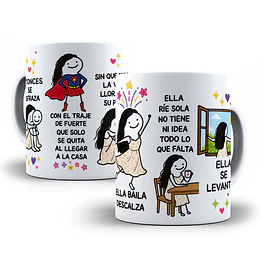 Diseños Plantilla Tazas Entonces se disfraza con el traje de fuerte que solo se quita al llegar a la casa sin que nadie la vea llorando su pena Flork meme Deformito Sublimacion Png 