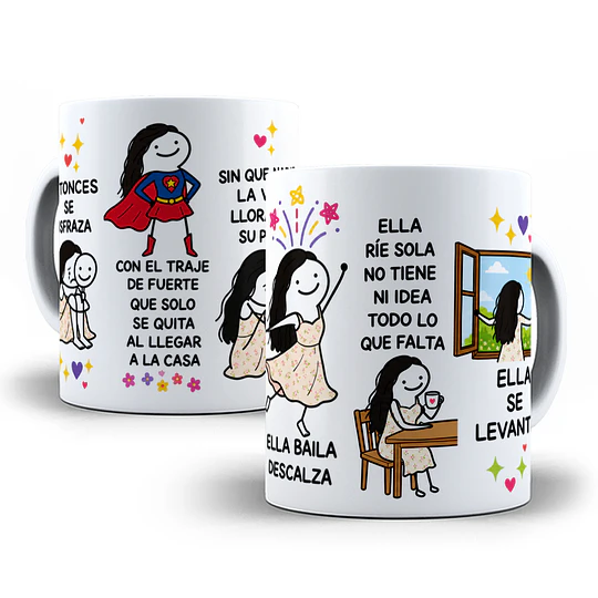 Diseños Plantilla Tazas Entonces se disfraza con el traje de fuerte que solo se quita al llegar a la casa sin que nadie la vea llorando su pena Flork meme Deformito Sublimacion Png 