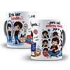 Diseños Plantilla Taza Era ser lindo o inteligente pero salí enferma mental jaja Sublimacion Png