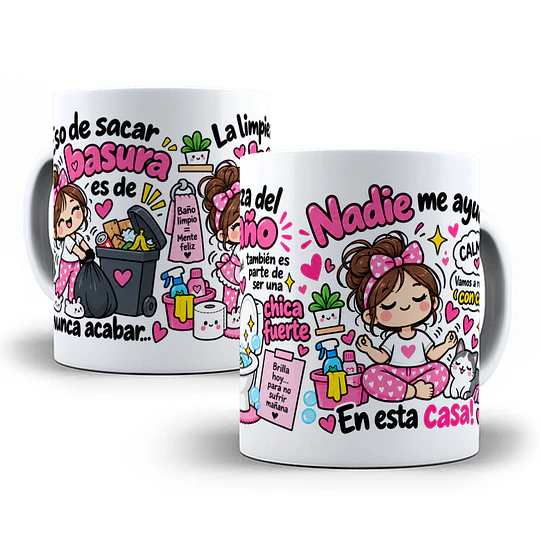 Diseños Plantilla Eso de sacar basura es de nunca acabar la limpieza del baño Sublimacion Png