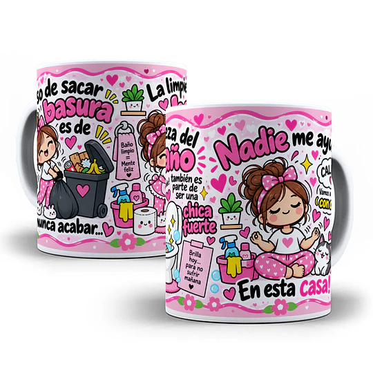 Diseños Plantilla Eso de sacar basura es de nunca acabar la limpieza del baño Sublimacion Png