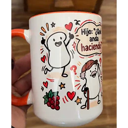 Diseños Plantilla Tazas Hijo qué anda haciendo Flork meme Deformito Chile Sublimacion Png