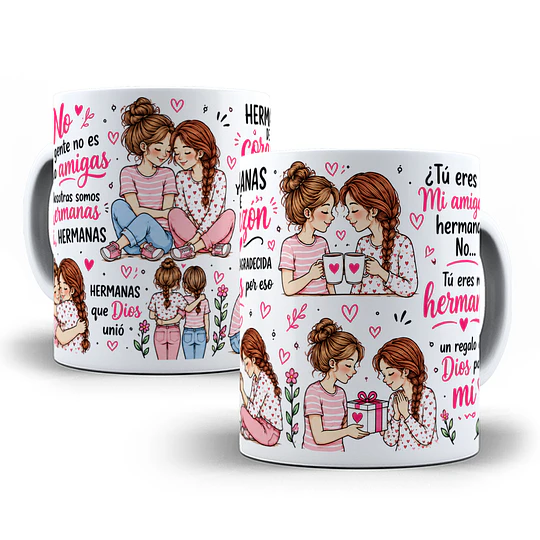 Diseños Plantilla No la gente no es solo amigas nosotras somos hermanas Sublimacion Png