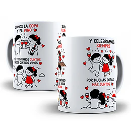 Diseños Plantilla Tazas Flork Meme Deformitos Somos la copa y el vino tu y yo vamos juntos desde que nos vimos Chile Sublimacion Png