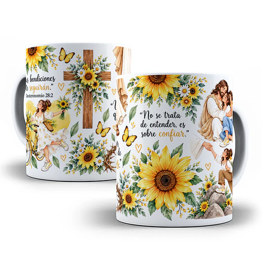 4 Diseños Plantilla Tazas Sus bendiciones te seguirán deuteronomio 28  Chile Sublimacion Png 